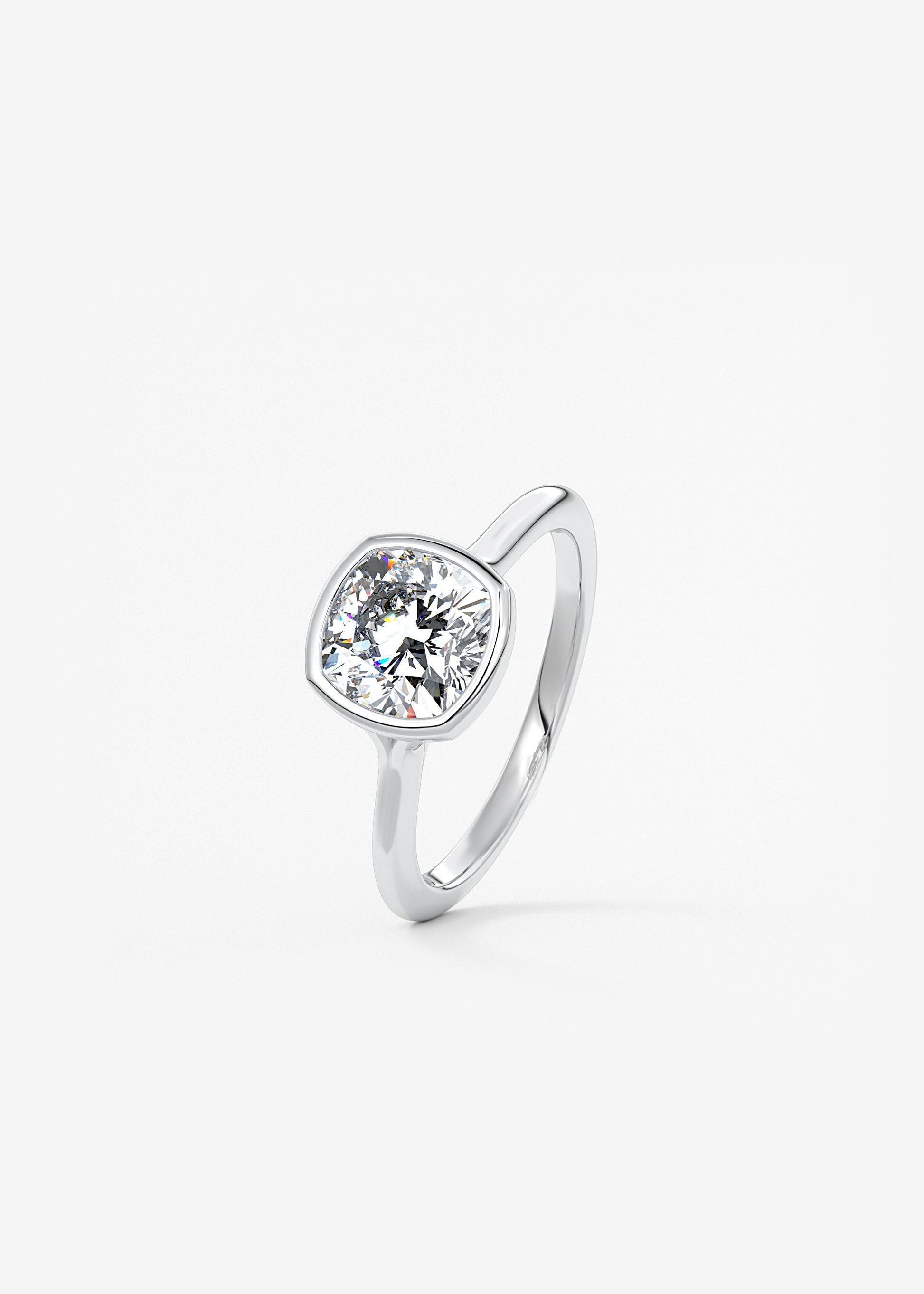 Oval Solitaire With Raised Basket Gallery Lab Grown Diamond Engagement Ring