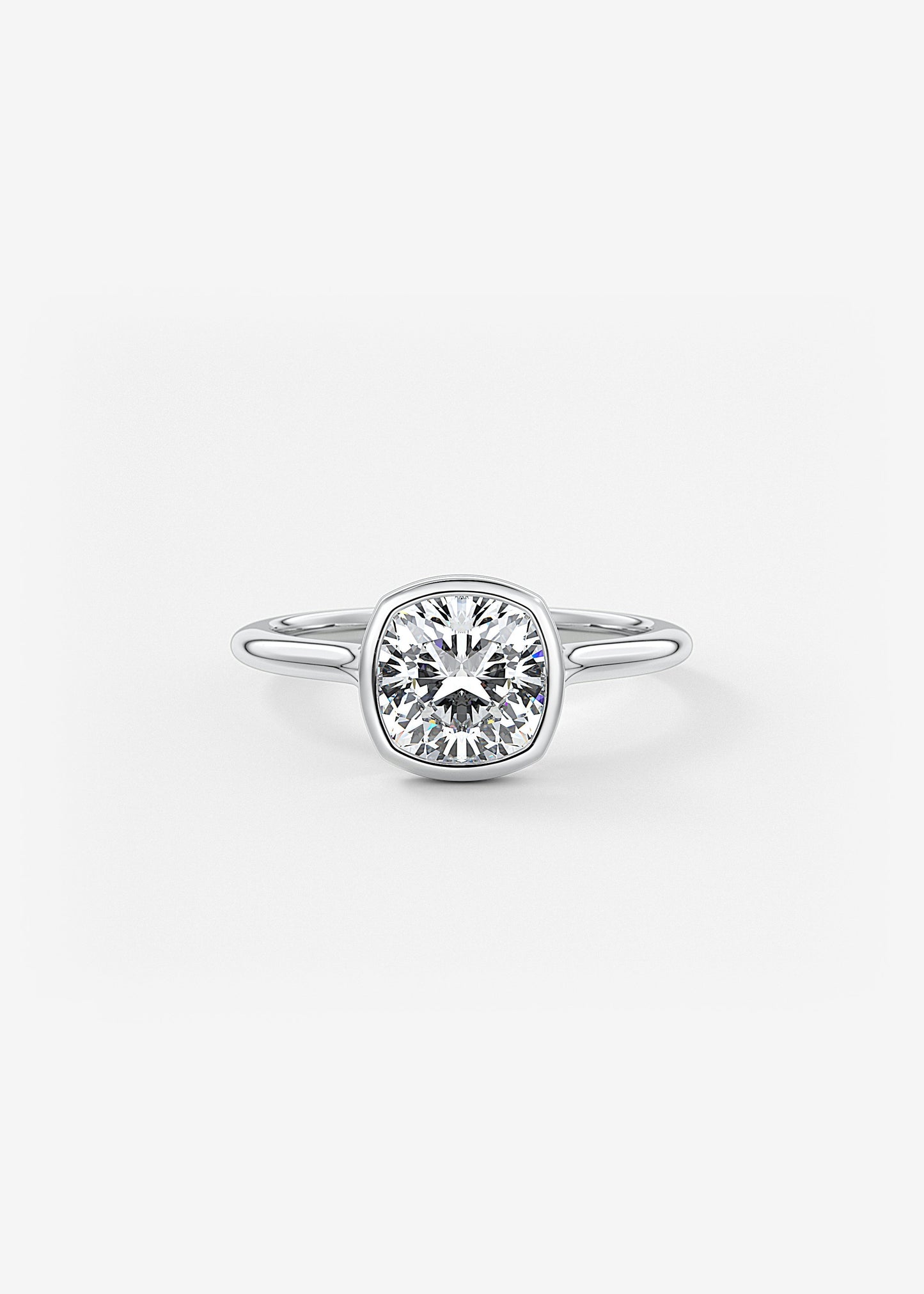 Oval Solitaire With Raised Basket Gallery Lab Grown Diamond Engagement Ring