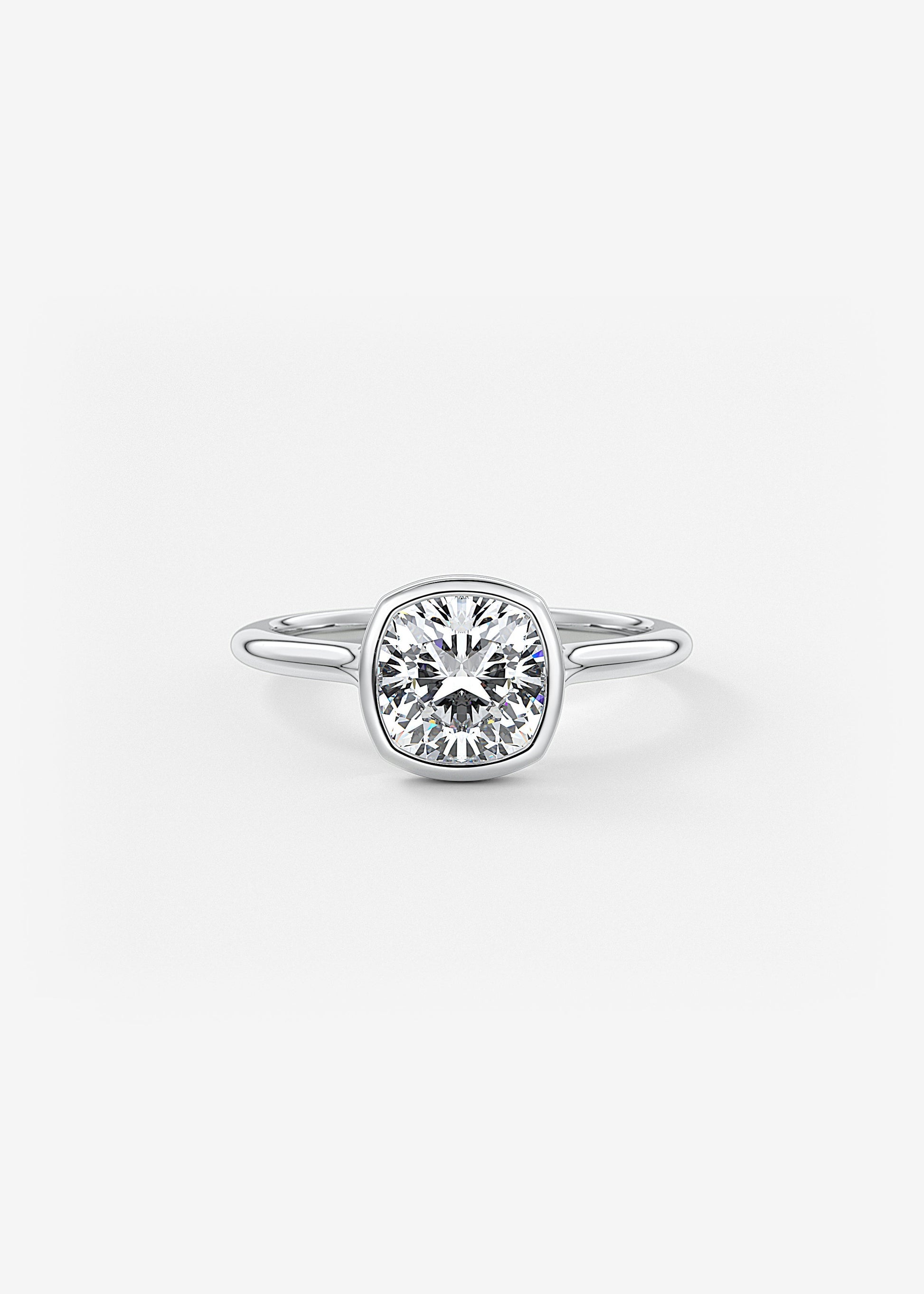 Oval Solitaire With Raised Basket Gallery Lab Grown Diamond Engagement Ring