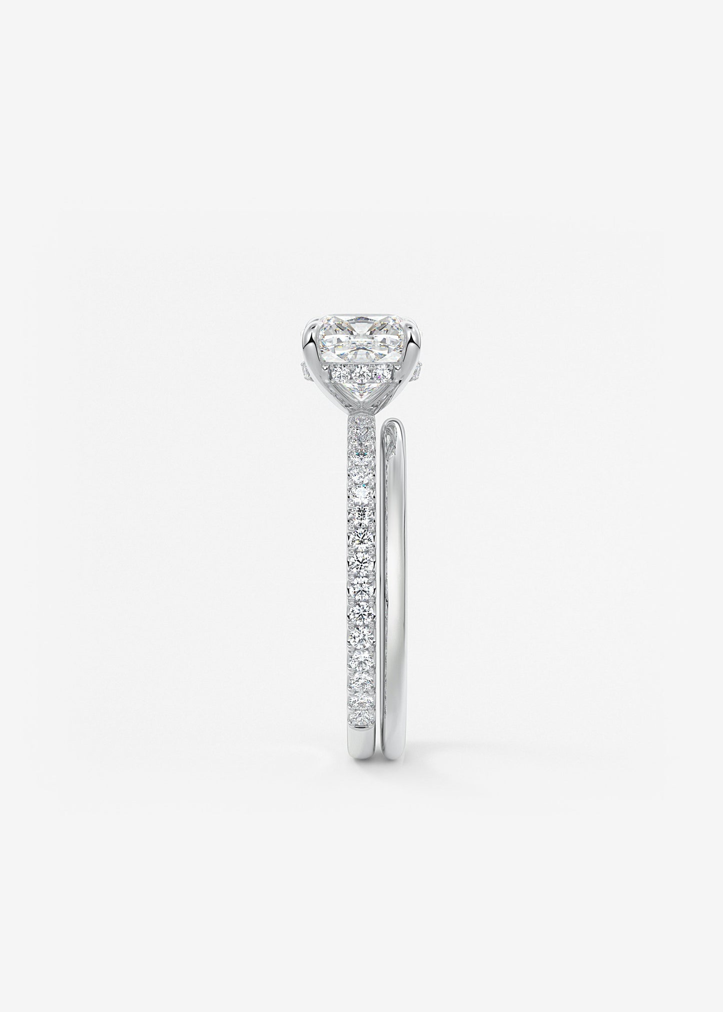 Oval Solitaire With Raised Basket Gallery Lab Grown Diamond Engagement Ring