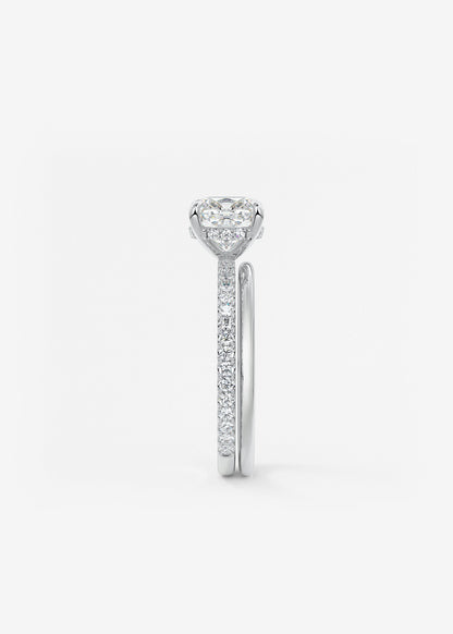 Oval Solitaire With Raised Basket Gallery Lab Grown Diamond Engagement Ring