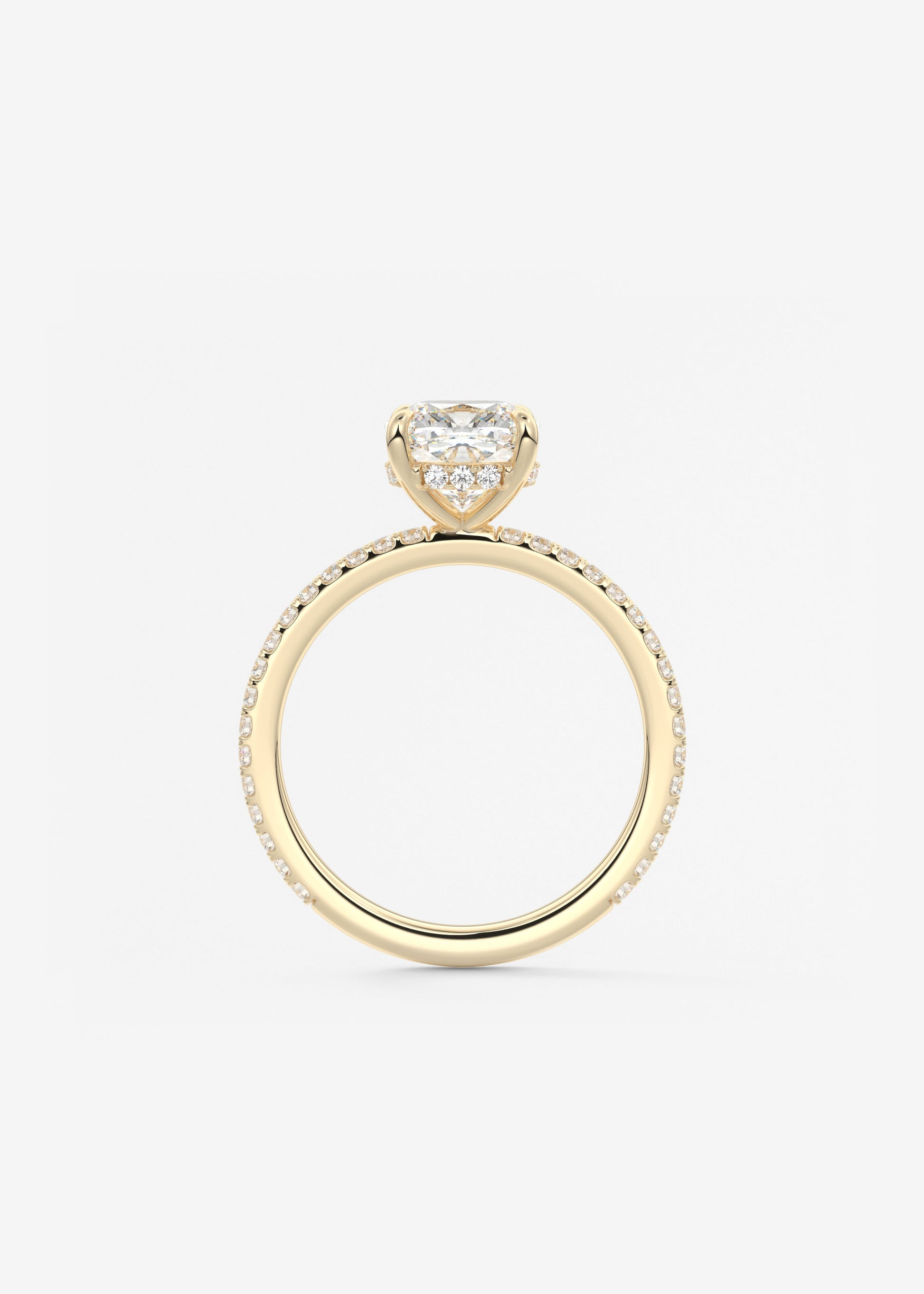 Oval Solitaire With Raised Basket Gallery Lab Grown Diamond Engagement Ring