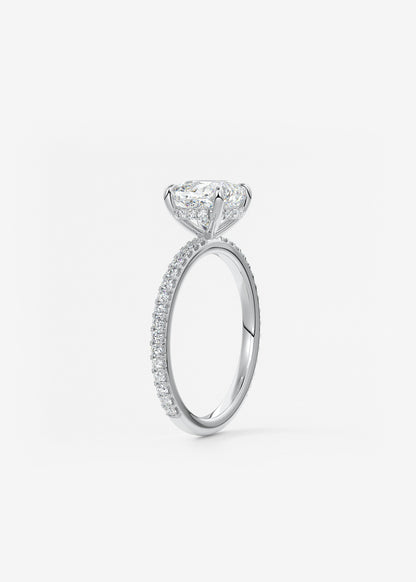 Oval Solitaire With Raised Basket Gallery Lab Grown Diamond Engagement Ring