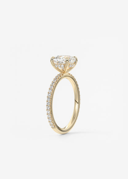 Oval Solitaire With Raised Basket Gallery Lab Grown Diamond Engagement Ring
