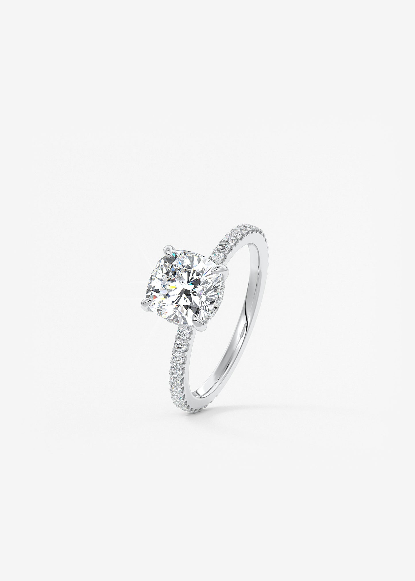 Oval Solitaire With Raised Basket Gallery Lab Grown Diamond Engagement Ring
