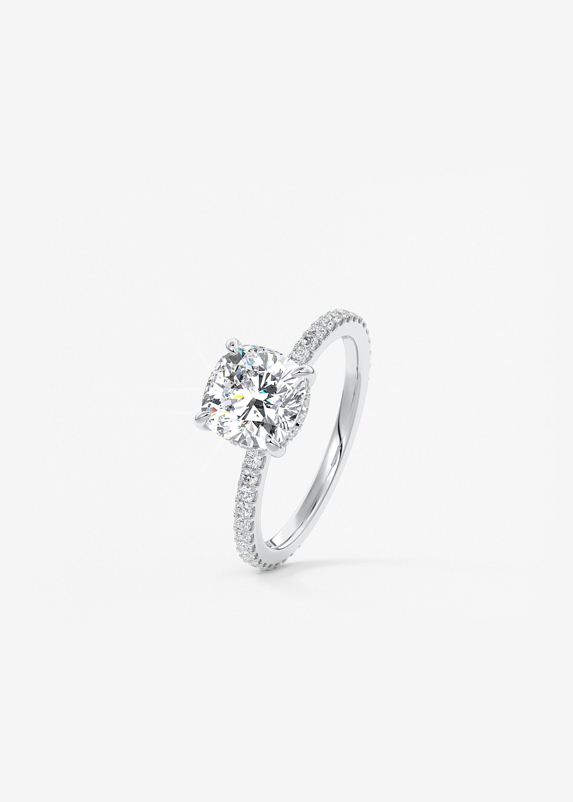 Oval Solitaire With Raised Basket Gallery Lab Grown Diamond Engagement Ring