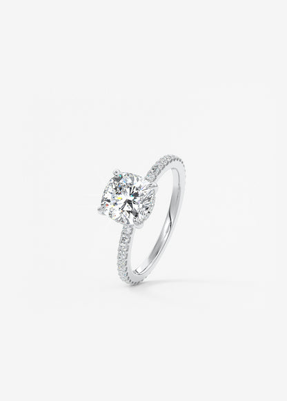 Oval Solitaire With Raised Basket Gallery Lab Grown Diamond Engagement Ring