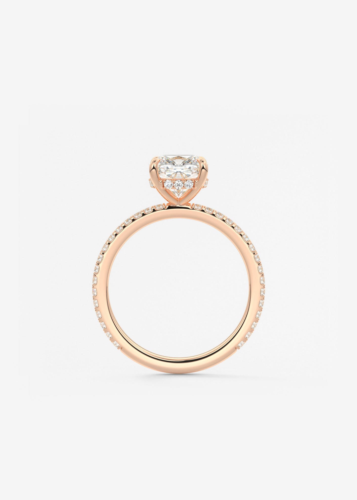 Oval Solitaire With Raised Basket Gallery Lab Grown Diamond Engagement Ring