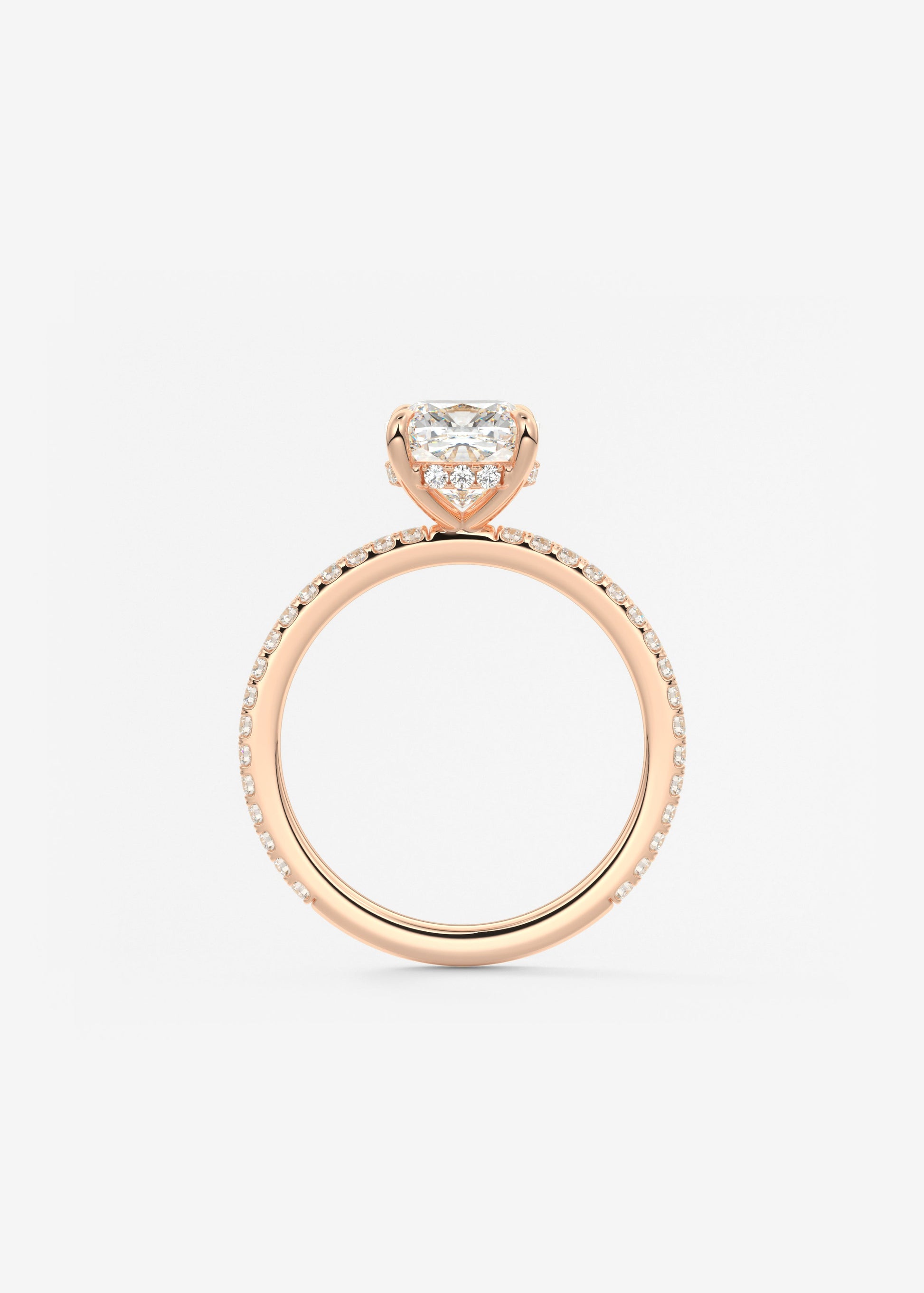 Oval Solitaire With Raised Basket Gallery Lab Grown Diamond Engagement Ring
