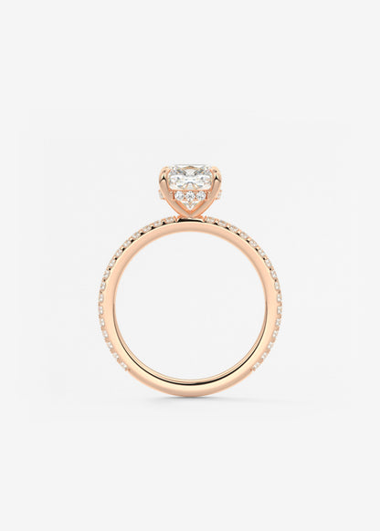 Oval Solitaire With Raised Basket Gallery Lab Grown Diamond Engagement Ring