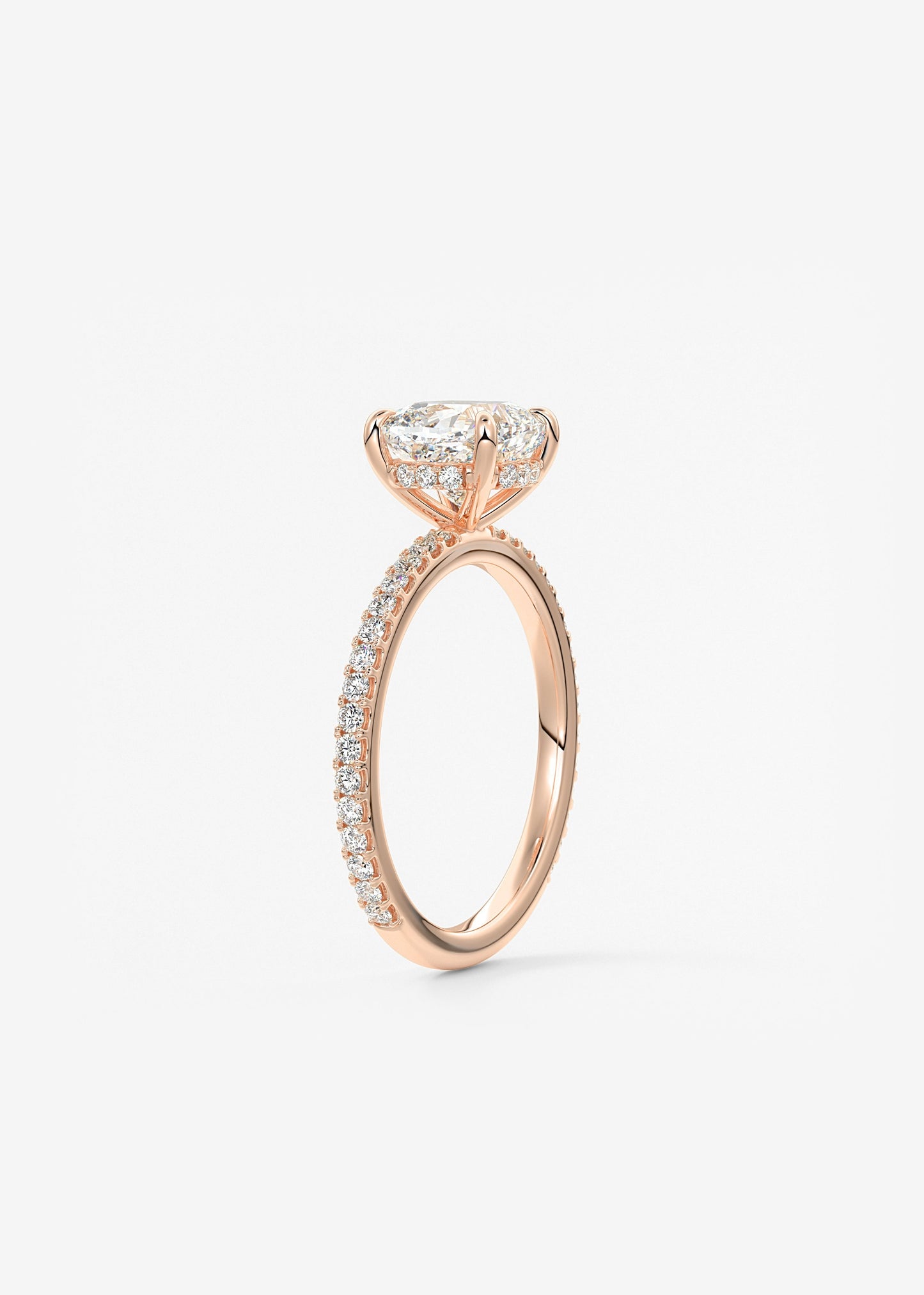 Oval Solitaire With Raised Basket Gallery Lab Grown Diamond Engagement Ring