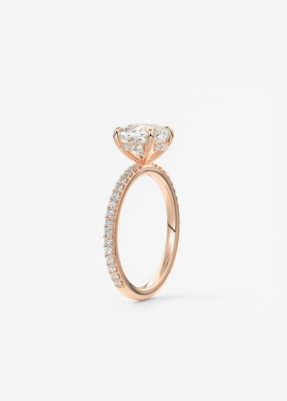 Oval Solitaire With Raised Basket Gallery Lab Grown Diamond Engagement Ring