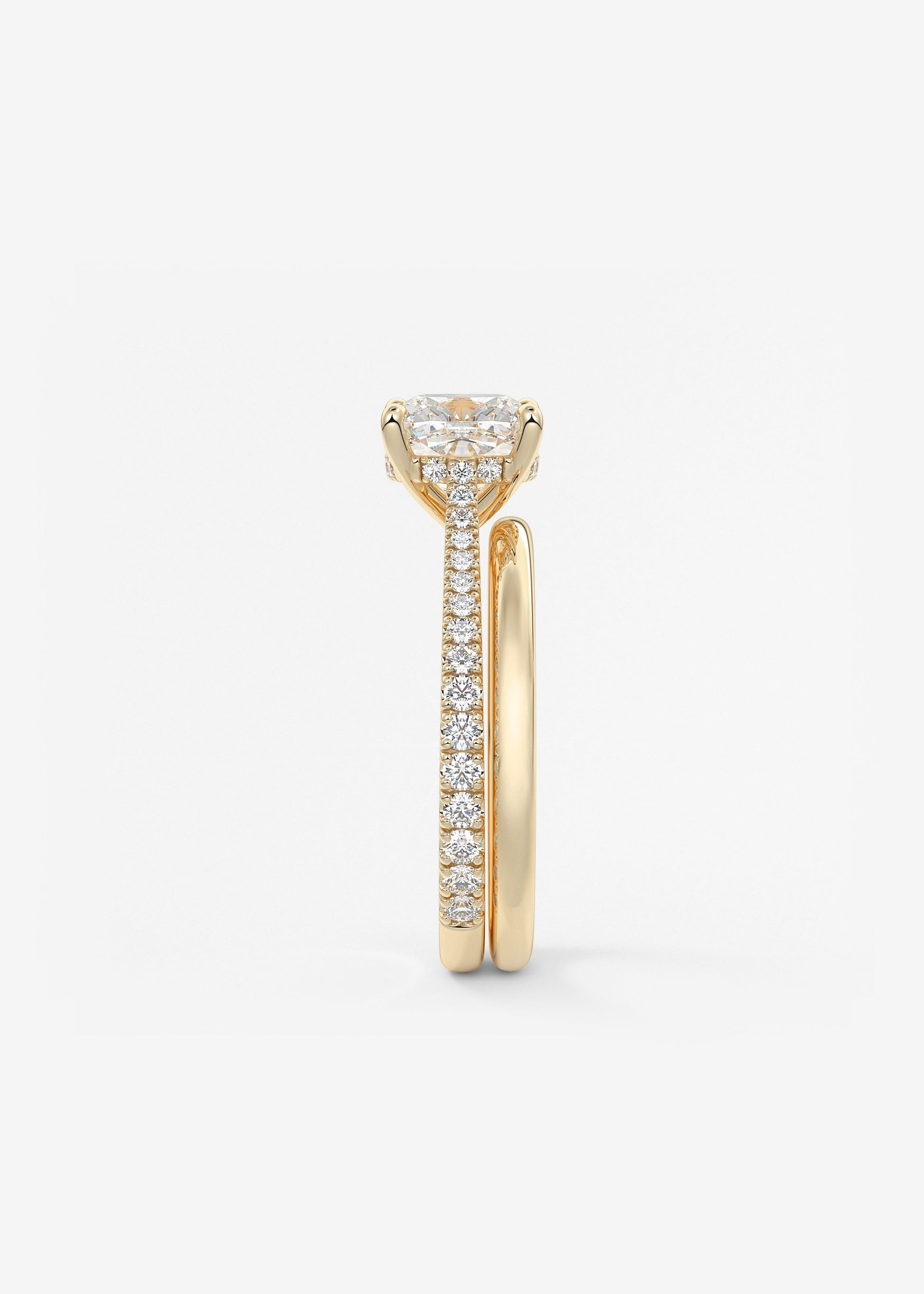 Oval Solitaire With Raised Basket Gallery Lab Grown Diamond Engagement Ring