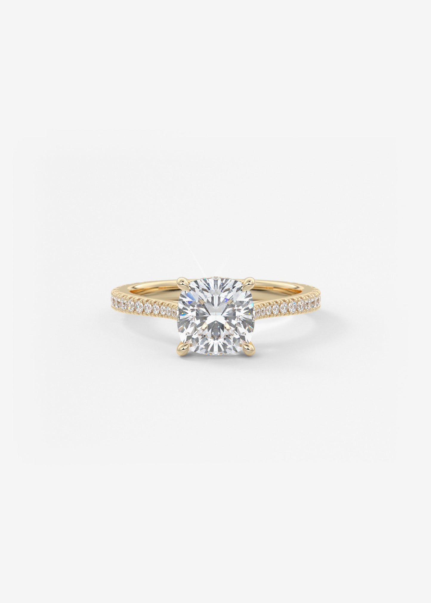 Oval Solitaire With Raised Basket Gallery Lab Grown Diamond Engagement Ring