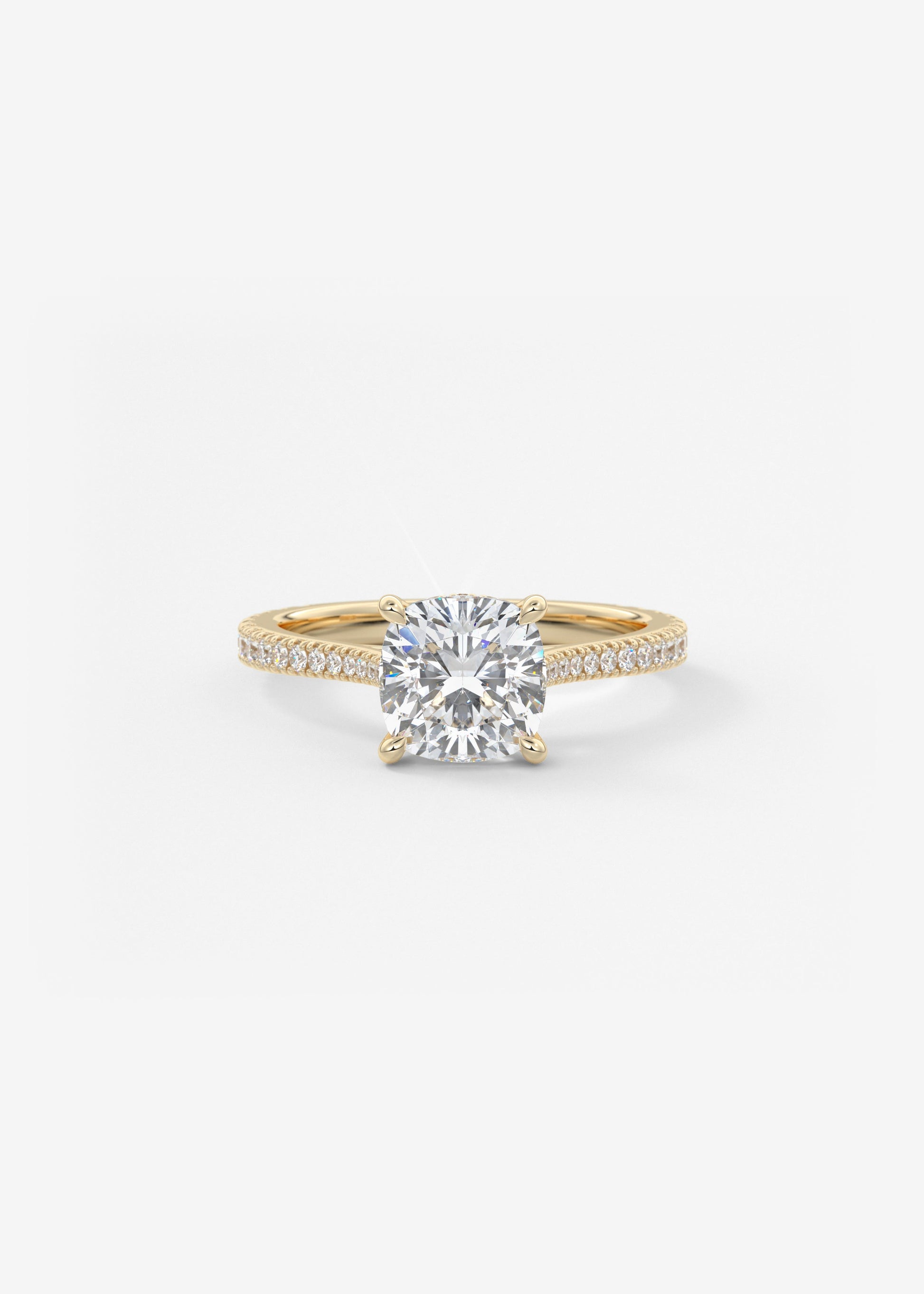 Oval Solitaire With Raised Basket Gallery Lab Grown Diamond Engagement Ring