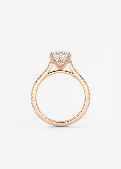 Oval Solitaire With Raised Basket Gallery Lab Grown Diamond Engagement Ring