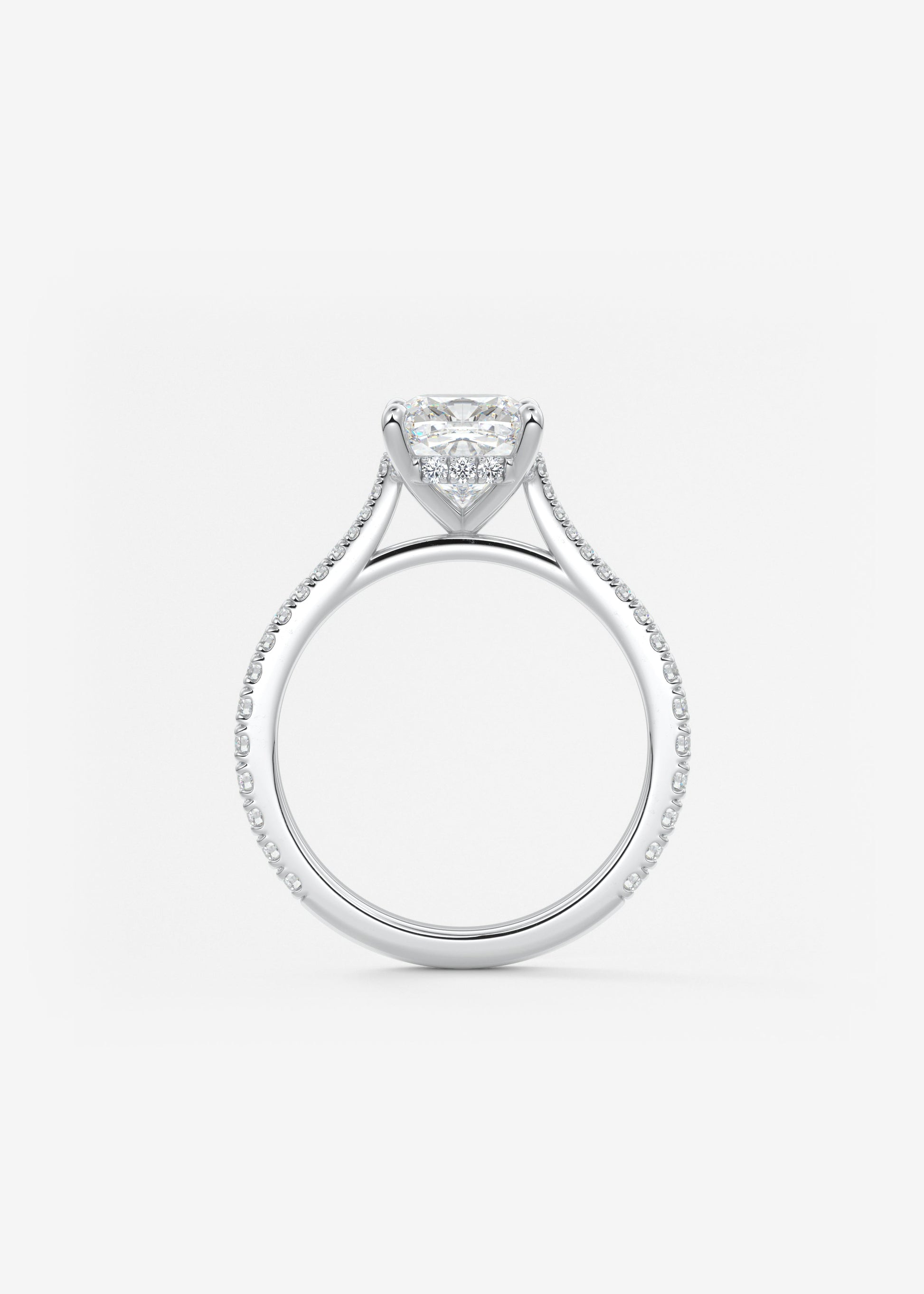 Oval Solitaire With Raised Basket Gallery Lab Grown Diamond Engagement Ring
