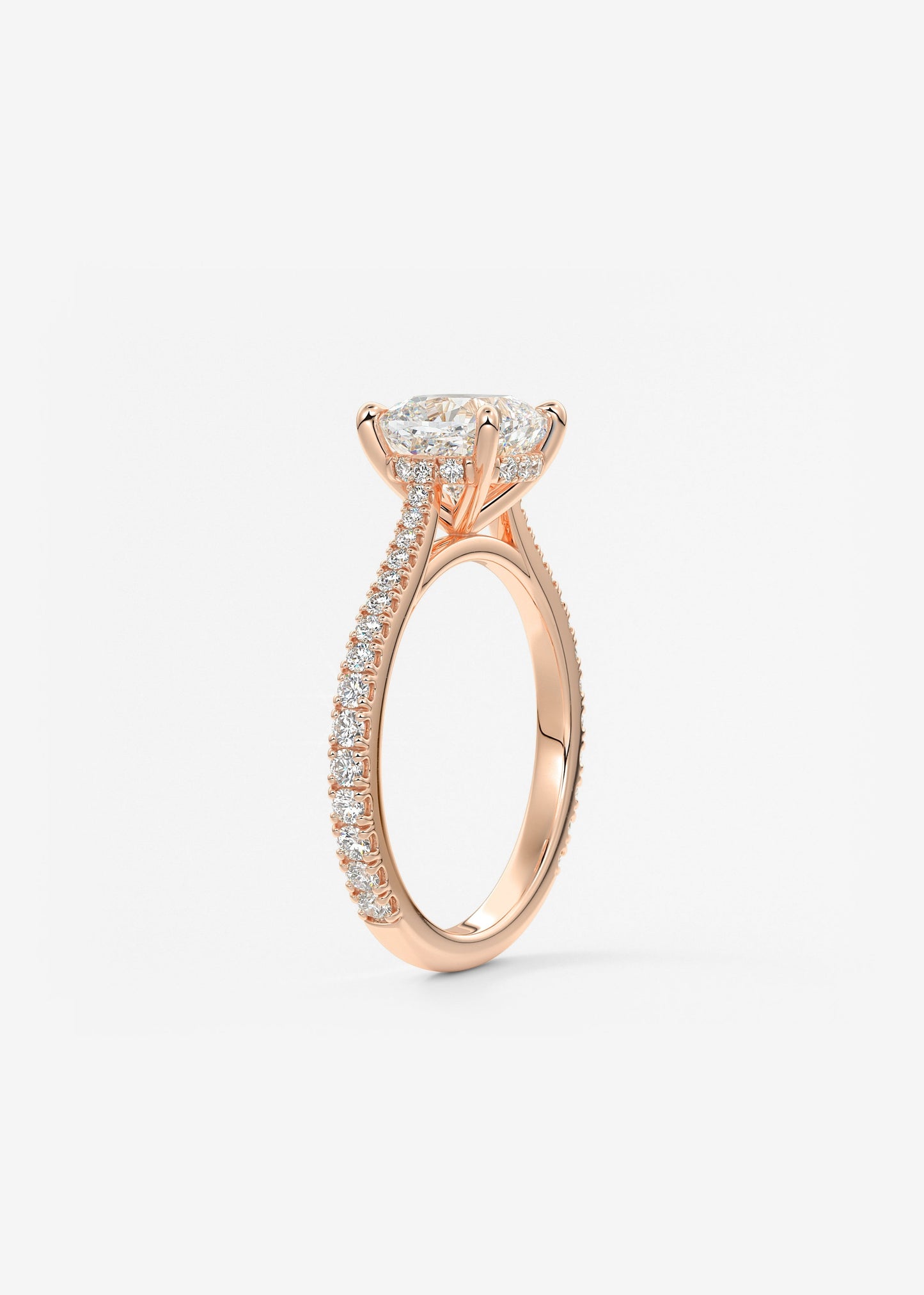 Oval Solitaire With Raised Basket Gallery Lab Grown Diamond Engagement Ring