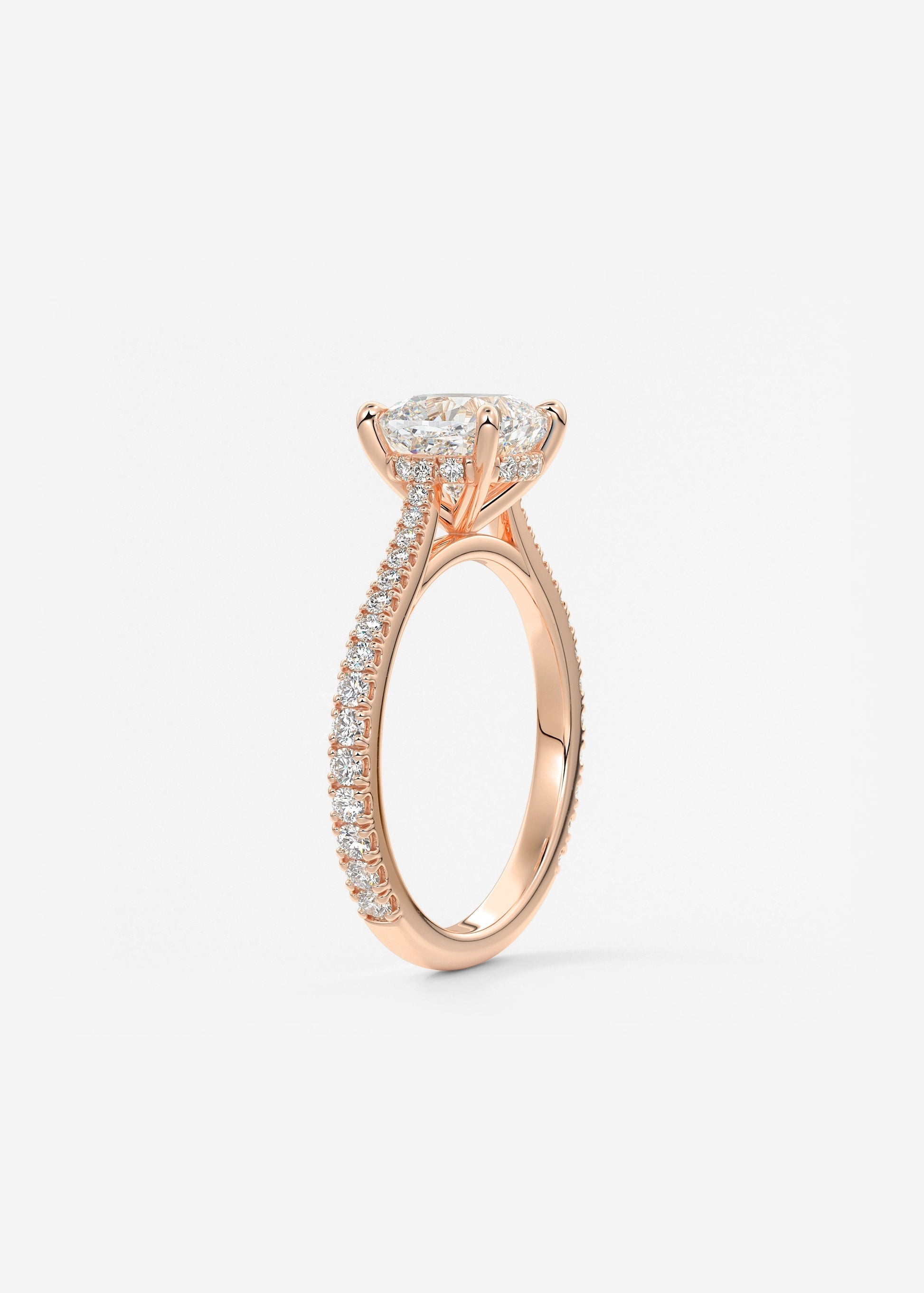Oval Solitaire With Raised Basket Gallery Lab Grown Diamond Engagement Ring