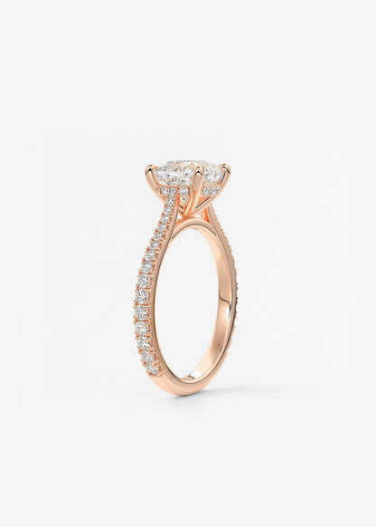 Oval Solitaire With Raised Basket Gallery Lab Grown Diamond Engagement Ring
