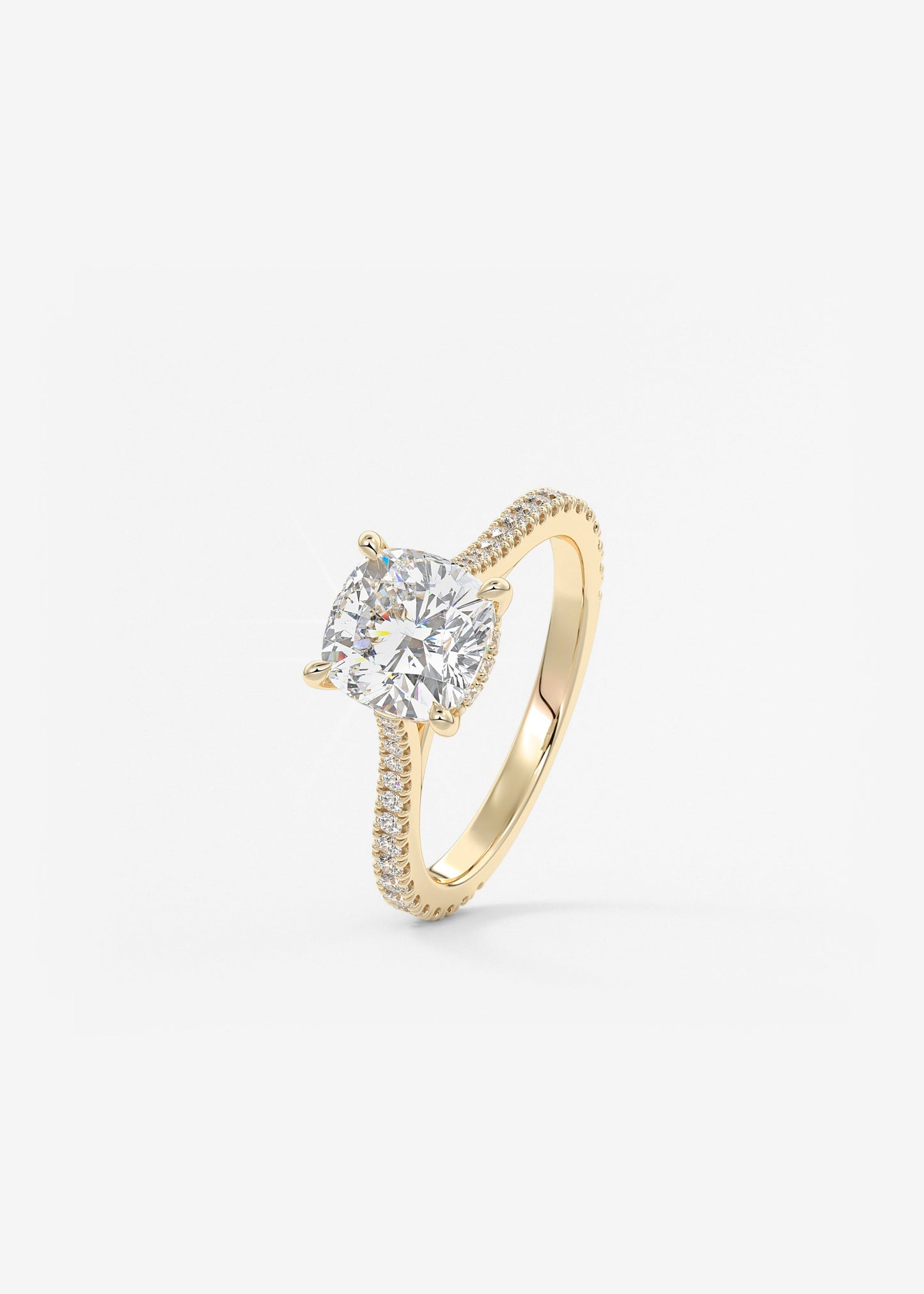 Oval Solitaire With Raised Basket Gallery Lab Grown Diamond Engagement Ring