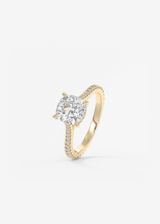 Oval Solitaire With Raised Basket Gallery Lab Grown Diamond Engagement Ring