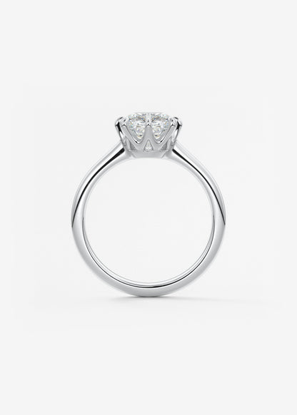 Oval Solitaire With Raised Basket Gallery Lab Grown Diamond Engagement Ring