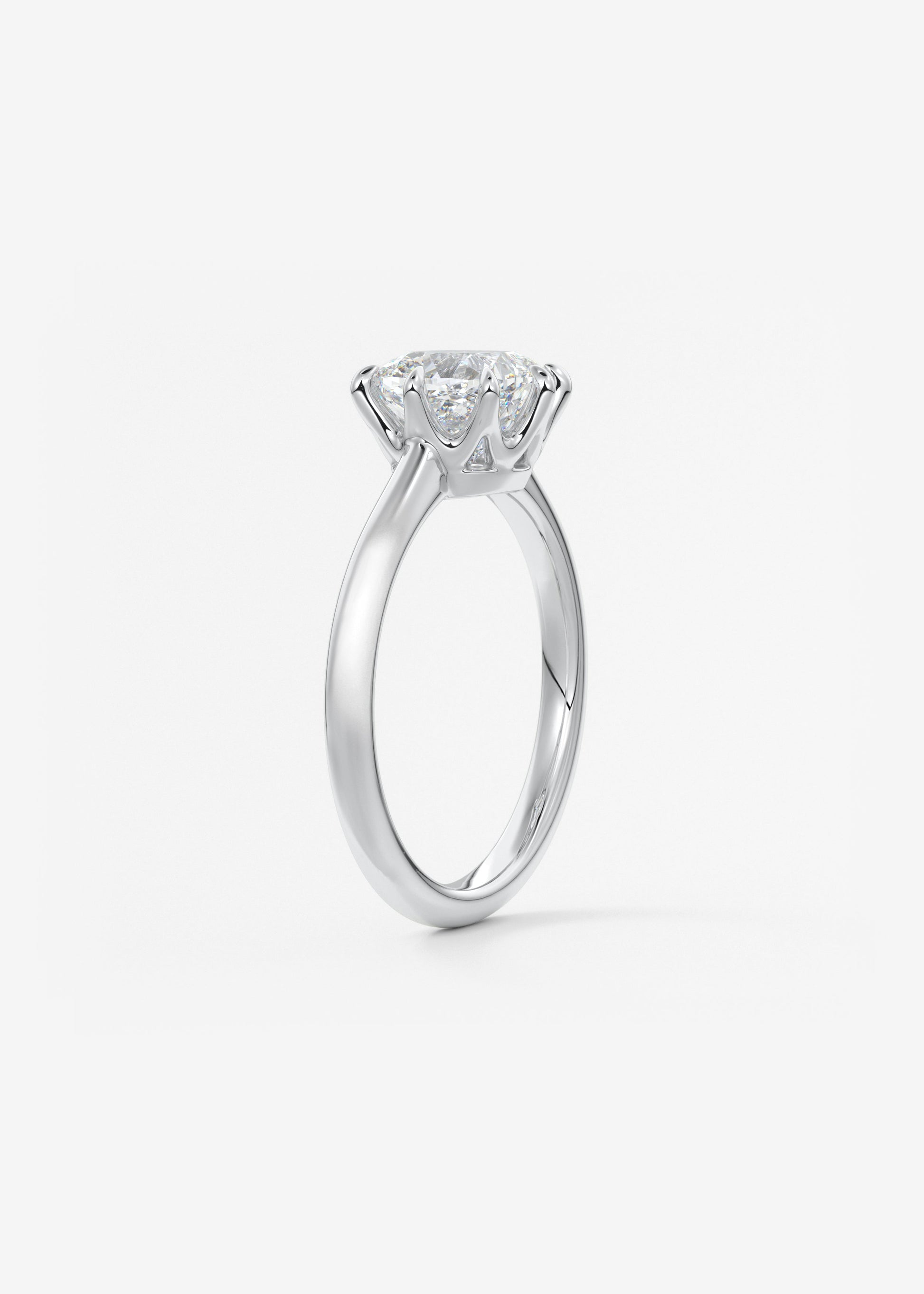 Oval Solitaire With Raised Basket Gallery Lab Grown Diamond Engagement Ring
