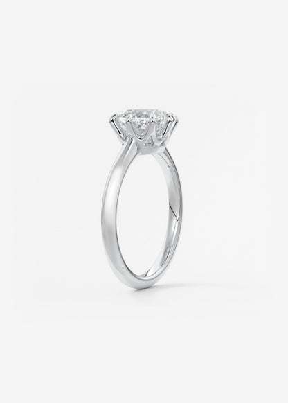 Oval Solitaire With Raised Basket Gallery Lab Grown Diamond Engagement Ring