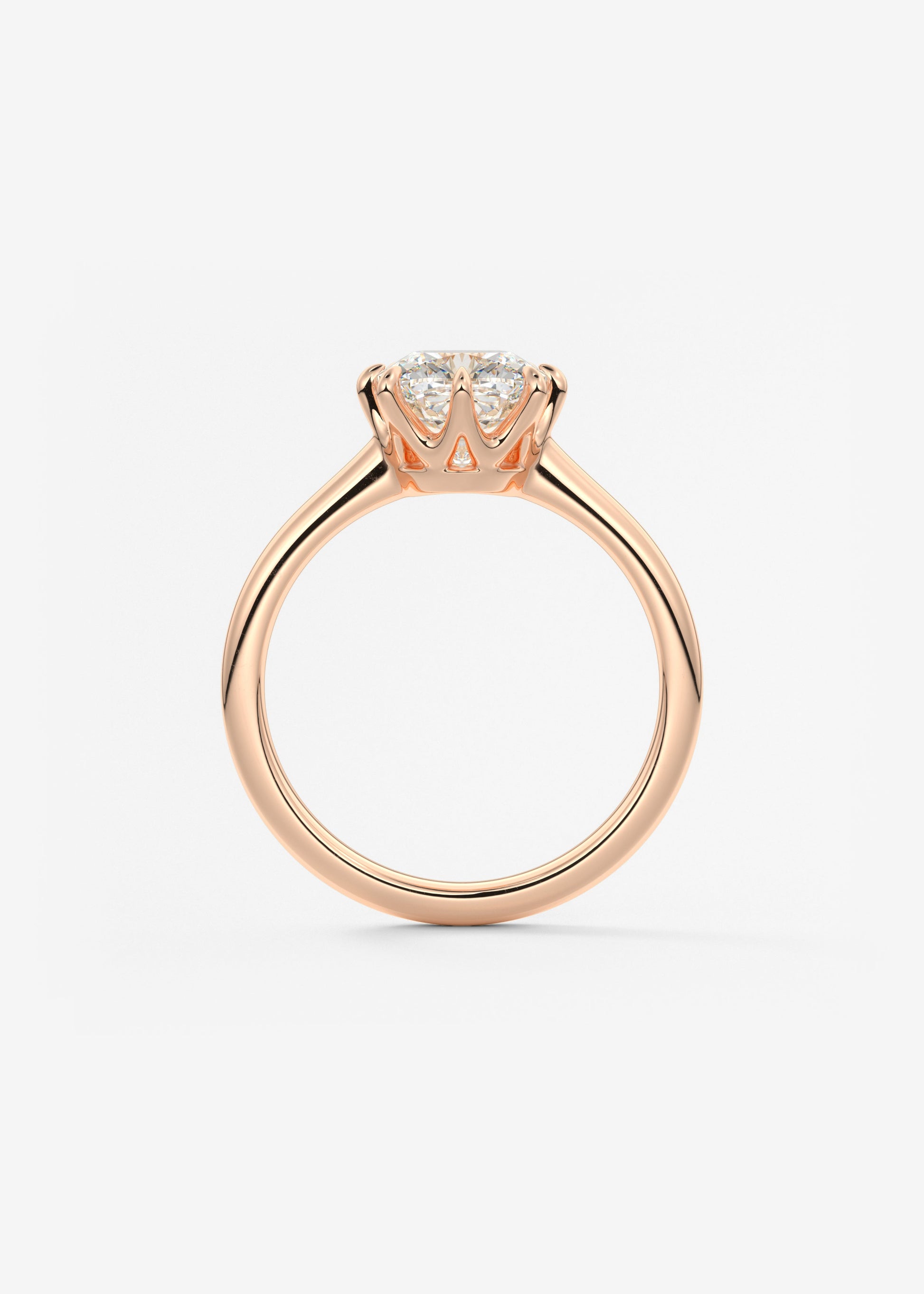 Oval Solitaire With Raised Basket Gallery Lab Grown Diamond Engagement Ring
