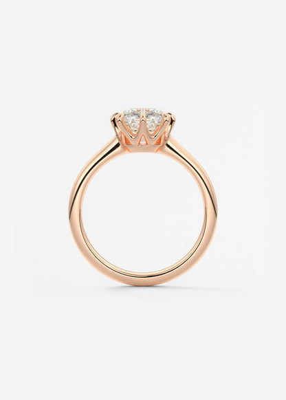 Oval Solitaire With Raised Basket Gallery Lab Grown Diamond Engagement Ring
