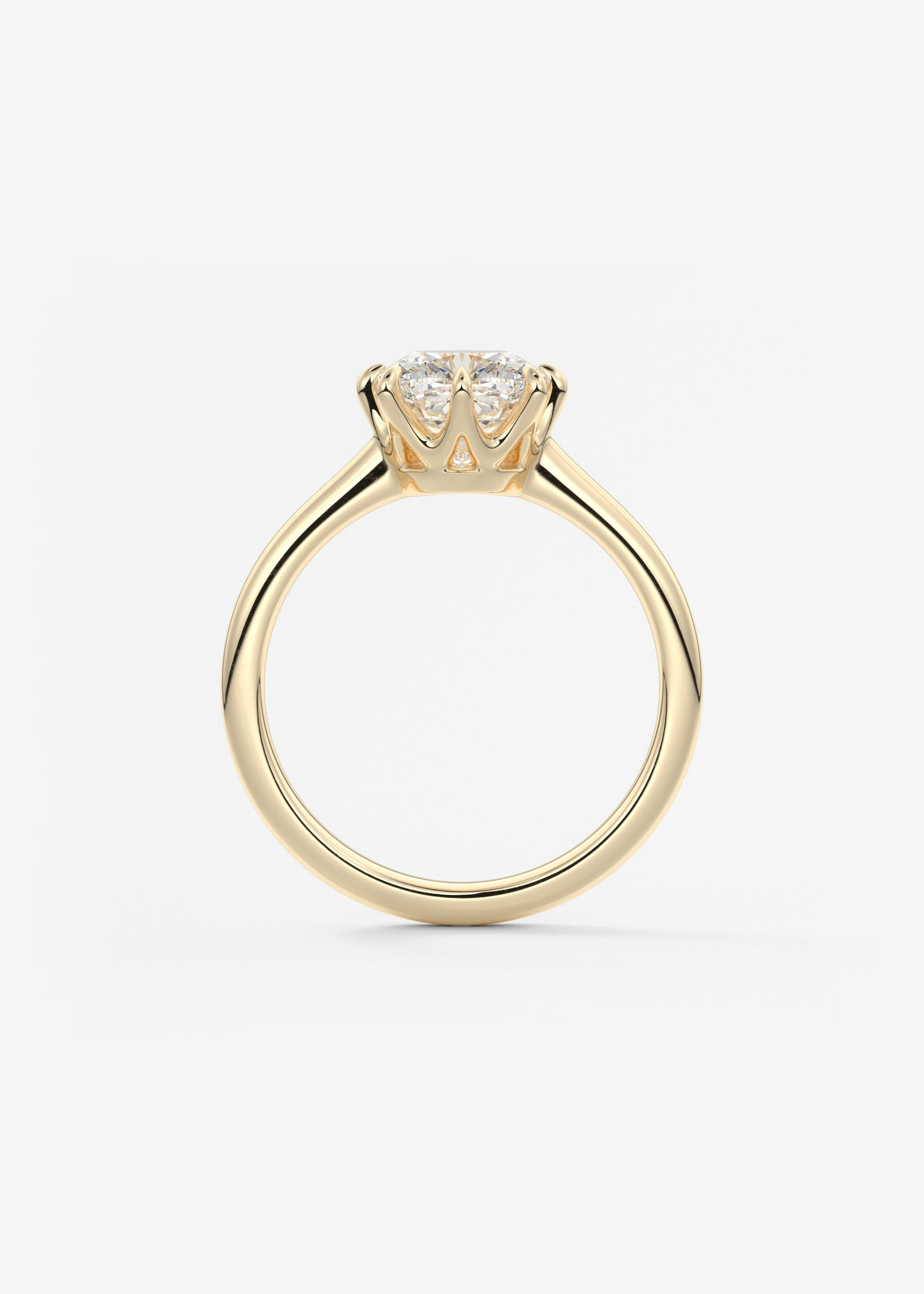 Oval Solitaire With Raised Basket Gallery Lab Grown Diamond Engagement Ring