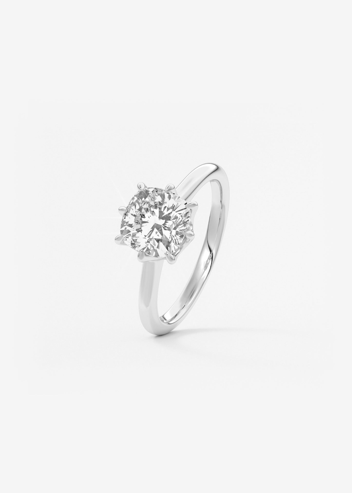 Oval Solitaire With Raised Basket Gallery Lab Grown Diamond Engagement Ring