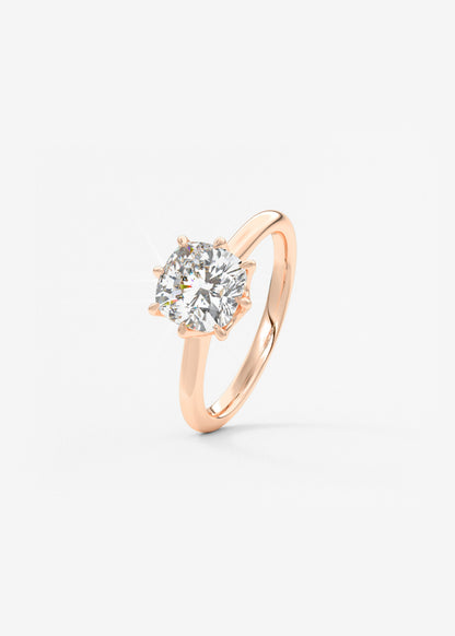 Oval Solitaire With Raised Basket Gallery Lab Grown Diamond Engagement Ring