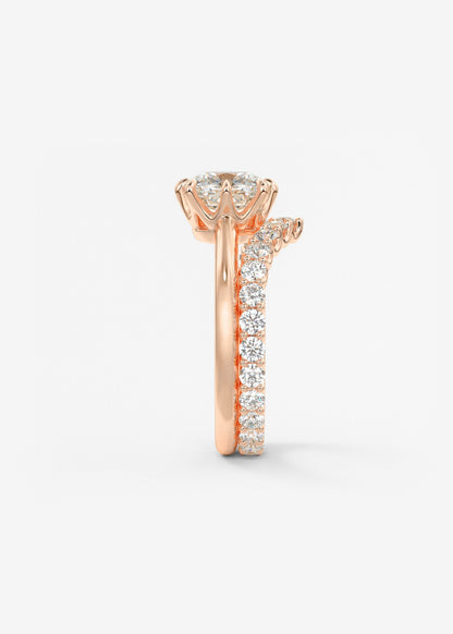 Oval Solitaire With Raised Basket Gallery Lab Grown Diamond Engagement Ring