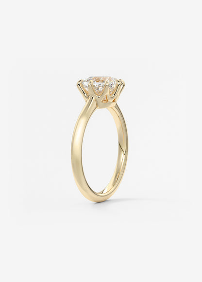 Oval Solitaire With Raised Basket Gallery Lab Grown Diamond Engagement Ring