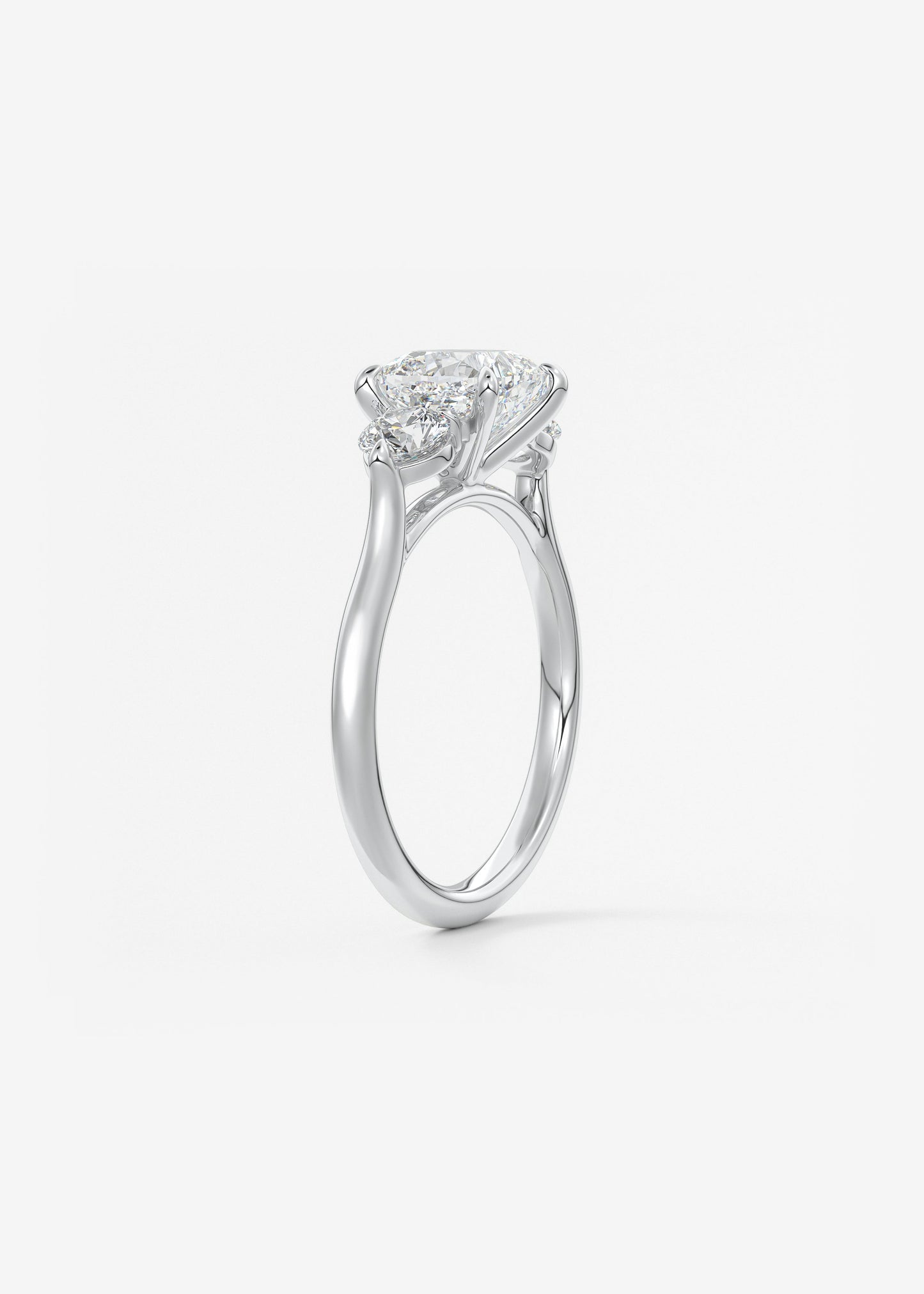 Oval Solitaire With Raised Basket Gallery Lab Grown Diamond Engagement Ring