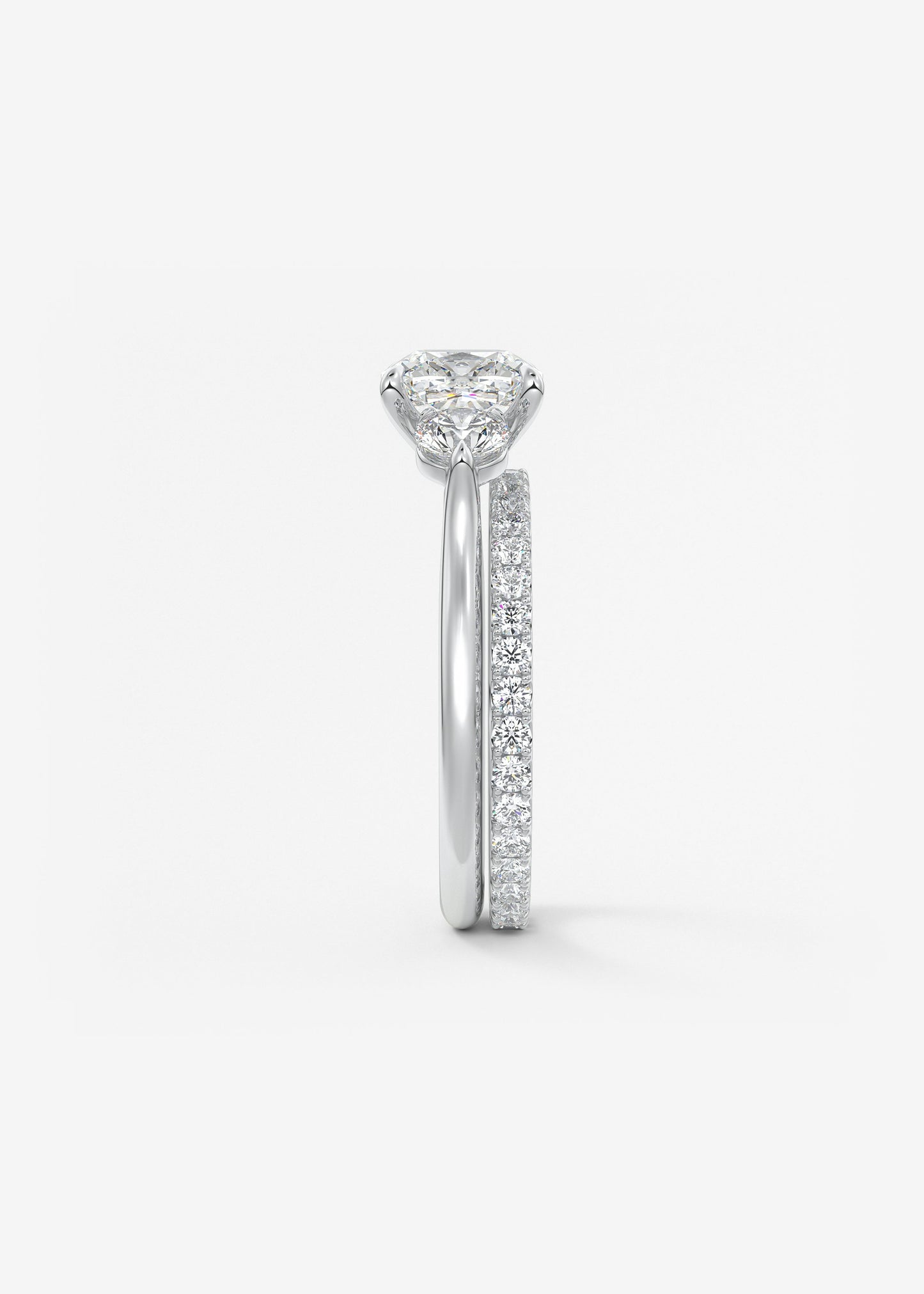Oval Solitaire With Raised Basket Gallery Lab Grown Diamond Engagement Ring