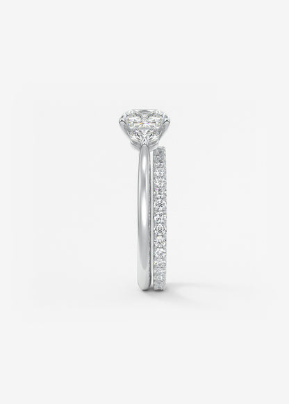 Oval Solitaire With Raised Basket Gallery Lab Grown Diamond Engagement Ring