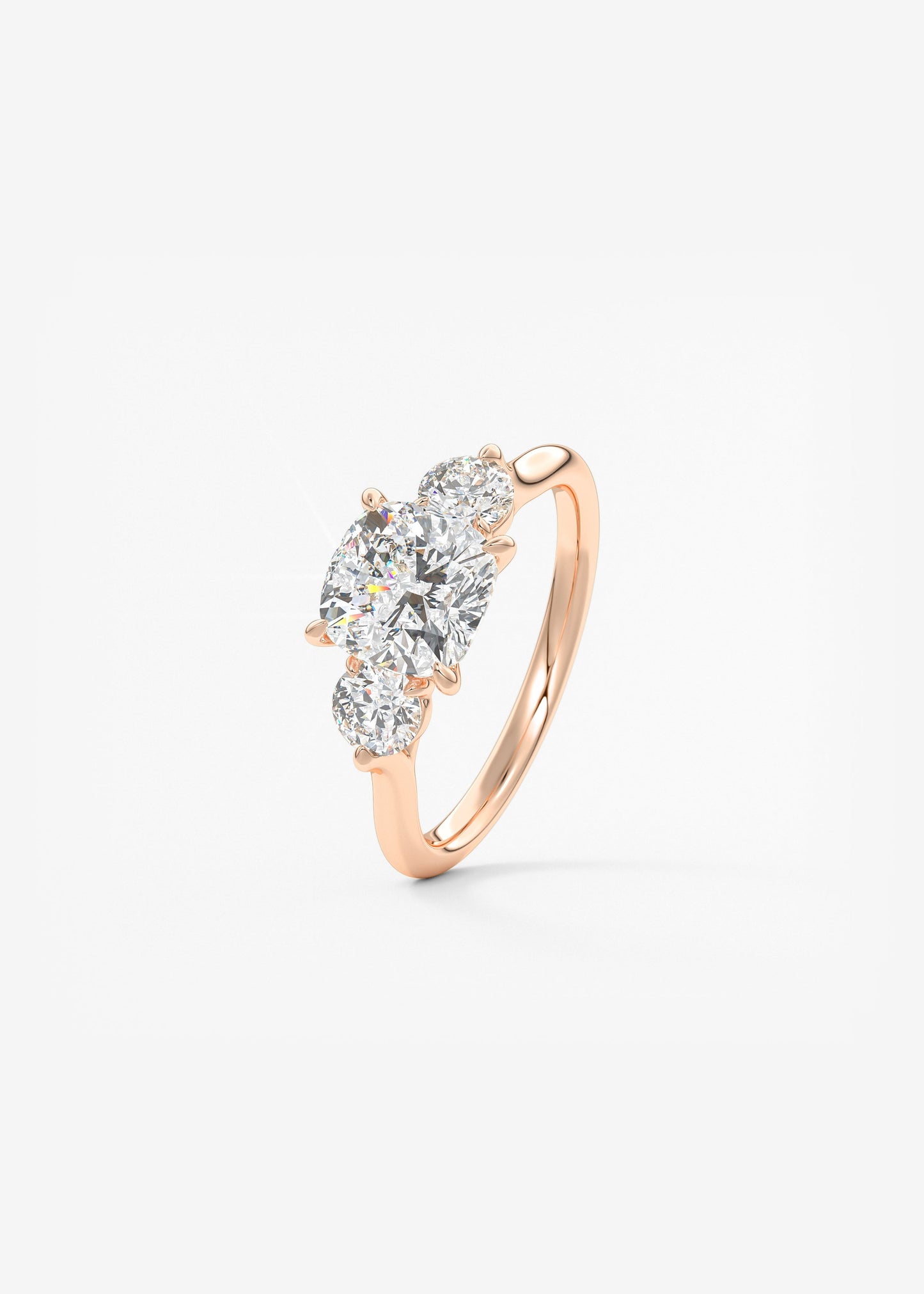Oval Solitaire With Raised Basket Gallery Lab Grown Diamond Engagement Ring