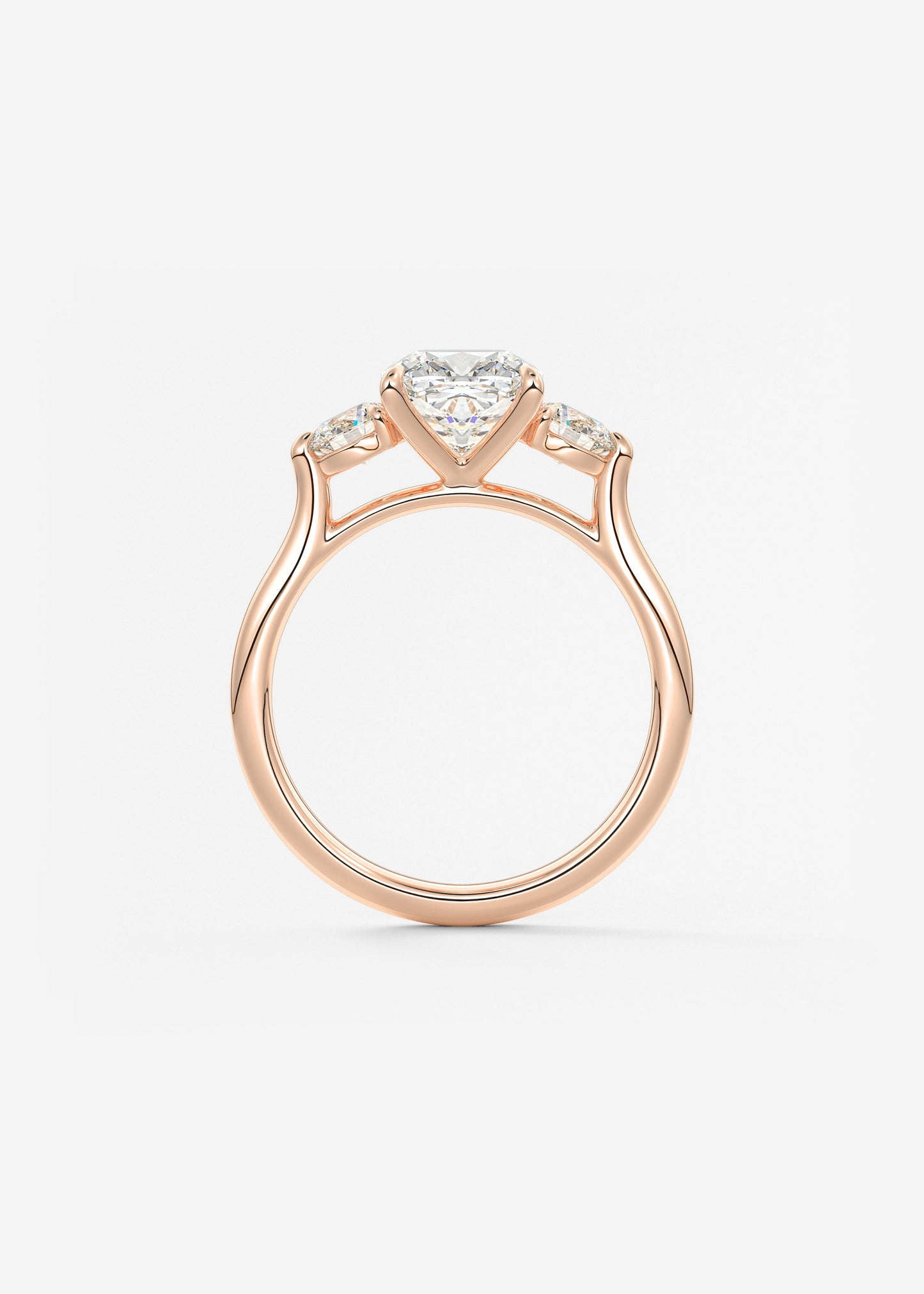 Oval Solitaire With Raised Basket Gallery Lab Grown Diamond Engagement Ring