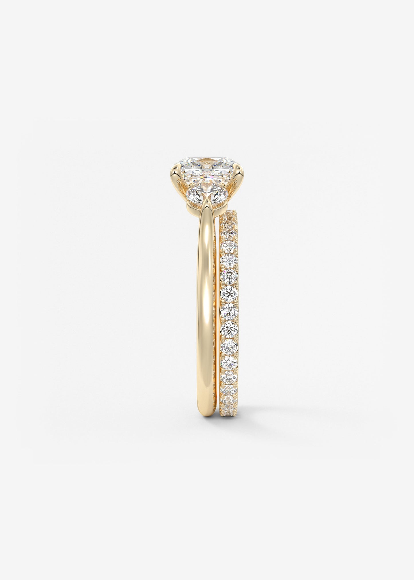 Oval Solitaire With Raised Basket Gallery Lab Grown Diamond Engagement Ring