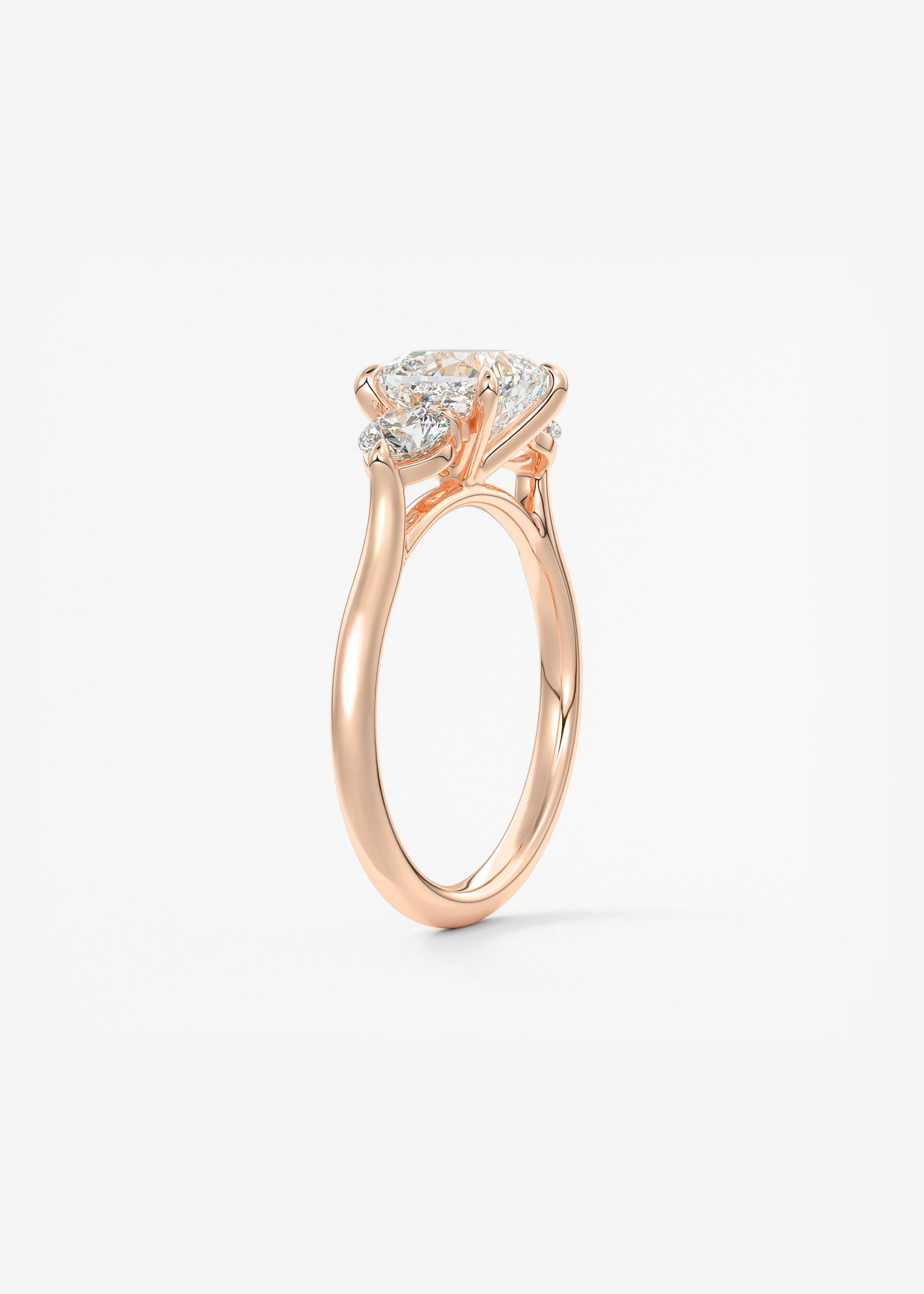 Oval Solitaire With Raised Basket Gallery Lab Grown Diamond Engagement Ring