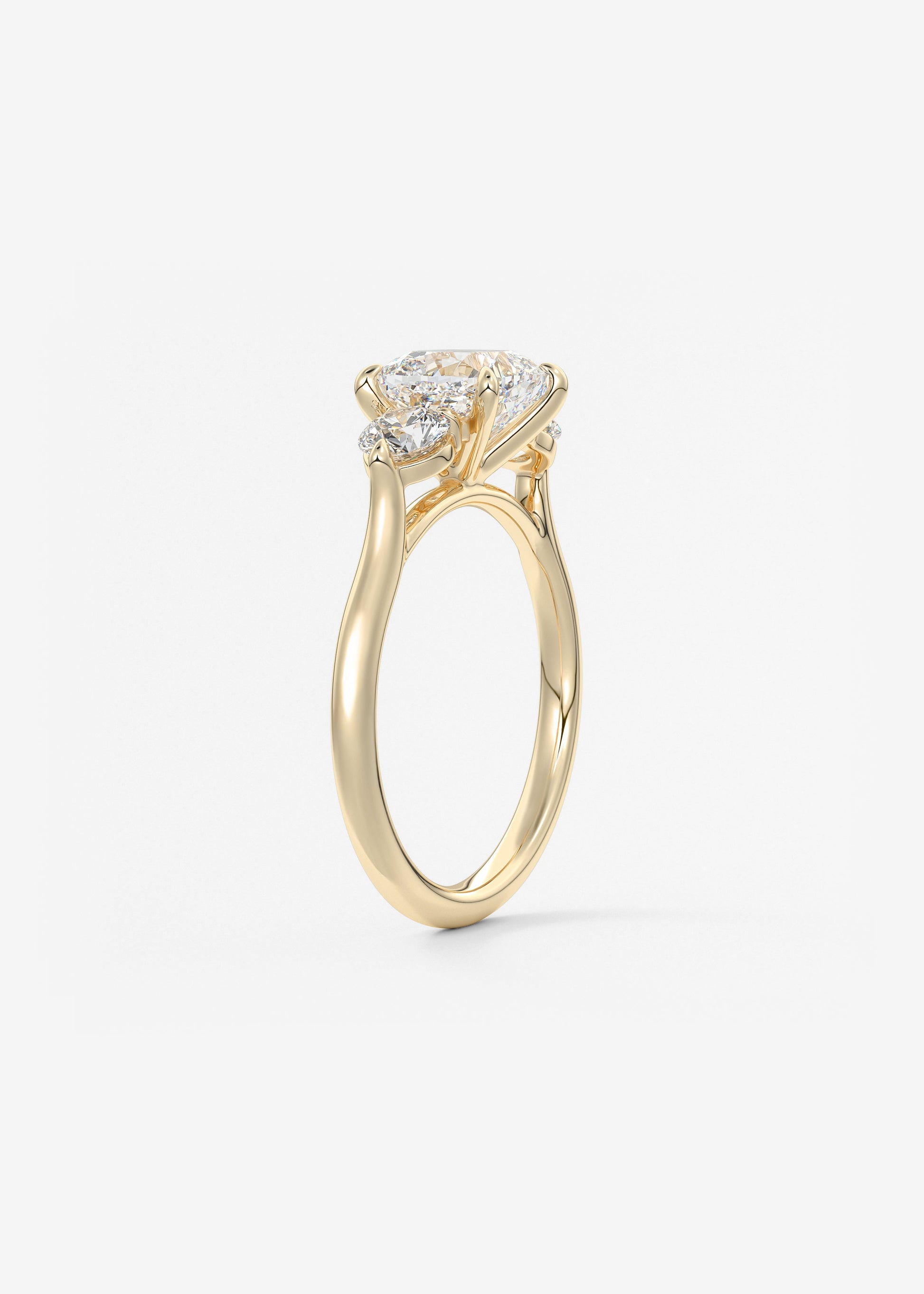 Oval Solitaire With Raised Basket Gallery Lab Grown Diamond Engagement Ring