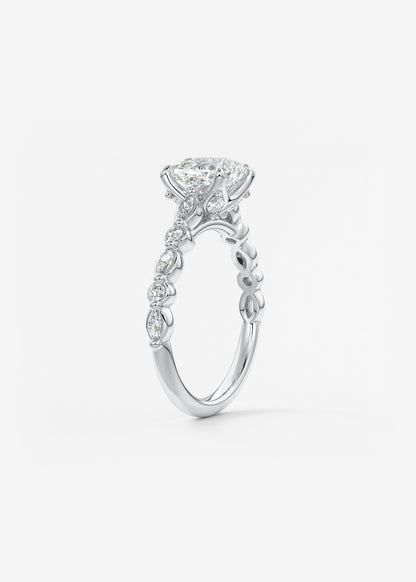 Oval Solitaire With Raised Basket Gallery Lab Grown Diamond Engagement Ring