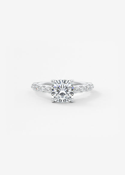 Oval Solitaire With Raised Basket Gallery Lab Grown Diamond Engagement Ring