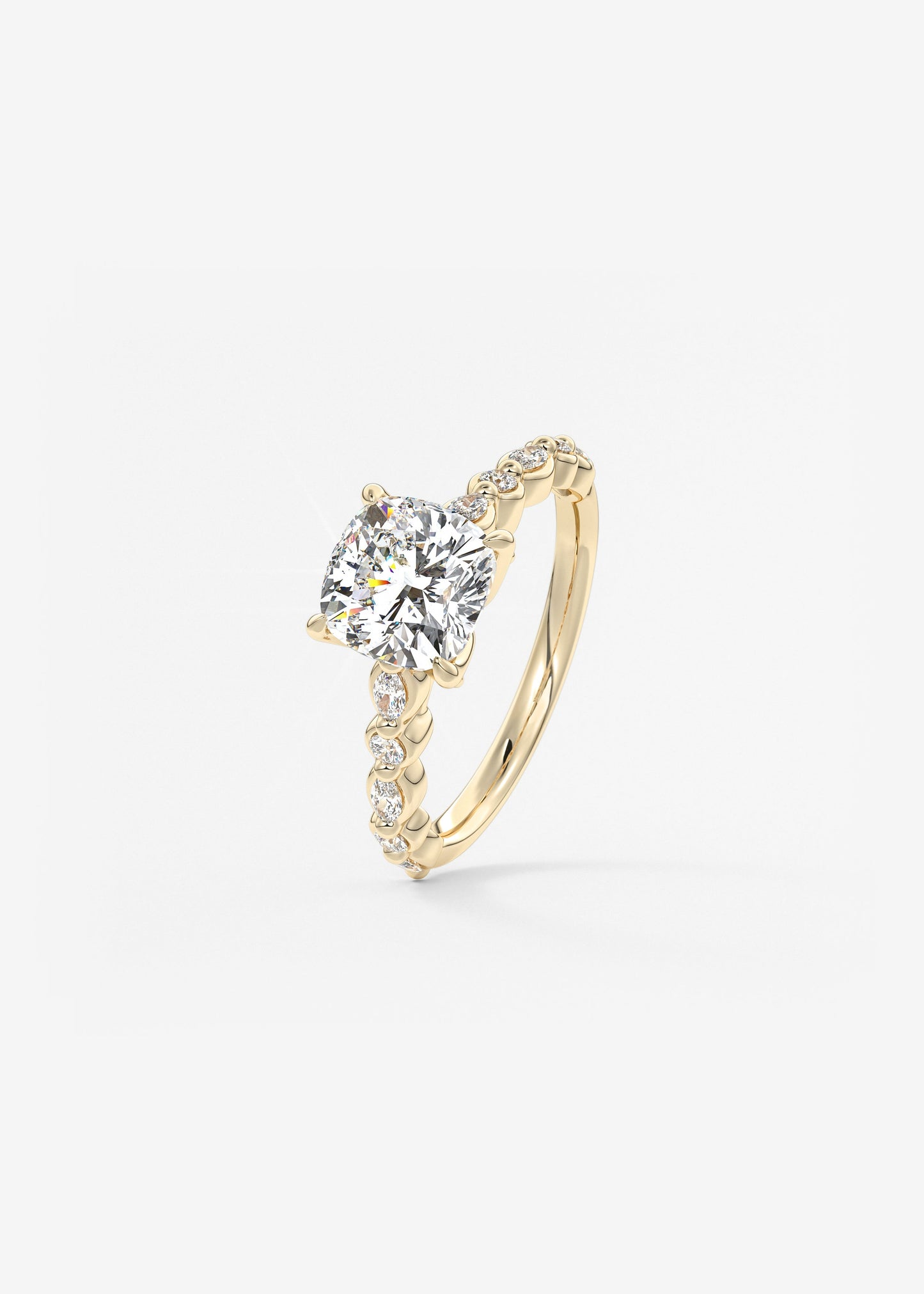 Oval Solitaire With Raised Basket Gallery Lab Grown Diamond Engagement Ring