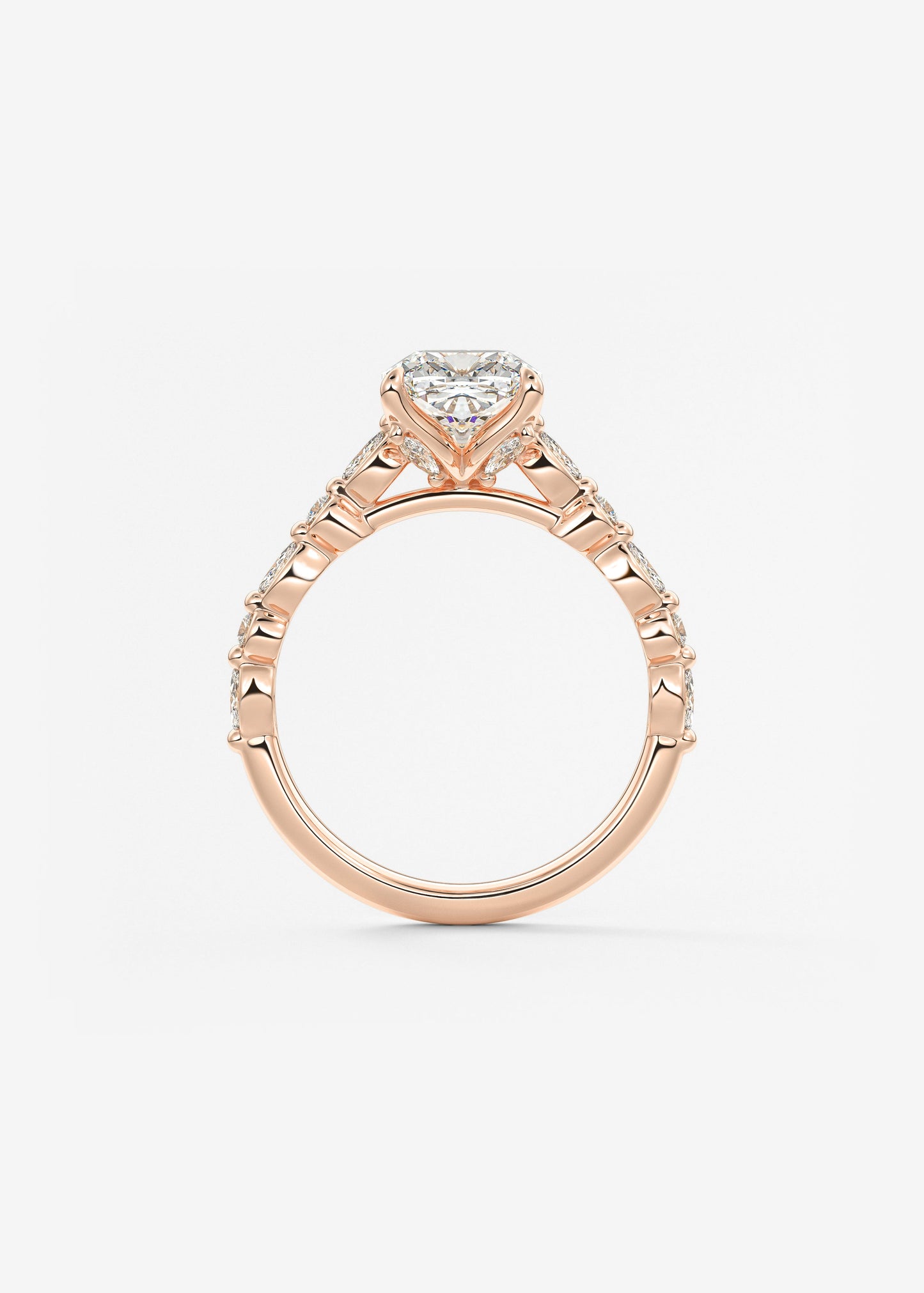 Oval Solitaire With Raised Basket Gallery Lab Grown Diamond Engagement Ring