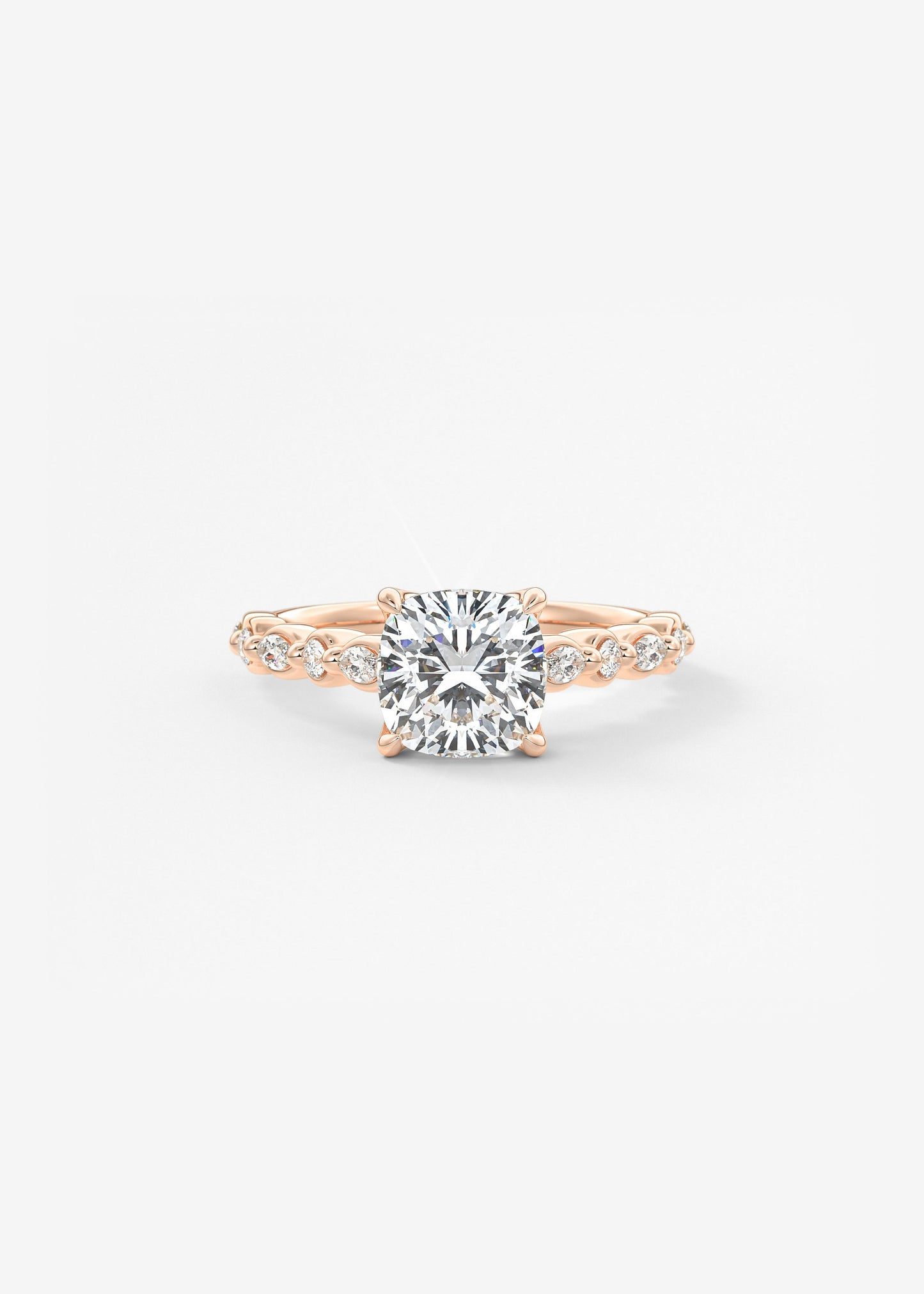 Oval Solitaire With Raised Basket Gallery Lab Grown Diamond Engagement Ring