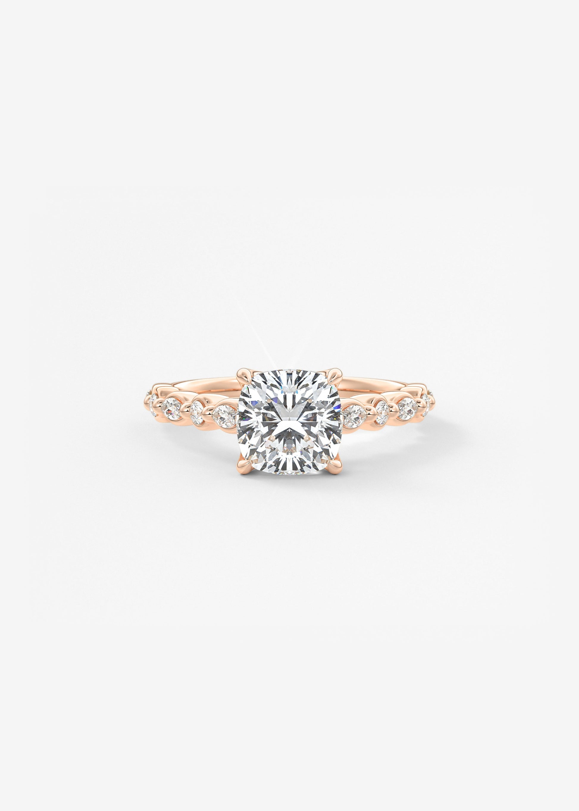 Oval Solitaire With Raised Basket Gallery Lab Grown Diamond Engagement Ring